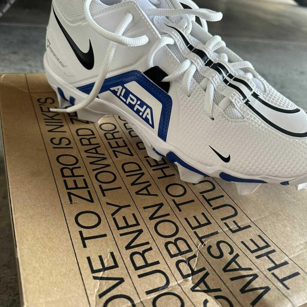 Nike Alpha White and Blue Athletic Shoes